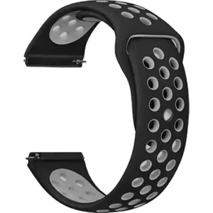 Tecno Watch 2 Kordon Delikli Çift Renk Silikon Antrasit
