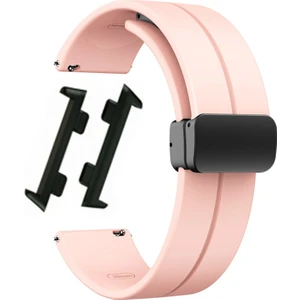 Oppo Watch 46MM Kordon Silikon Mıknatıslı Ayarlanabilir HS19 Bronz