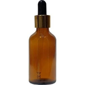 30 ml 3 Adet Altın Renk Damlalık Boş Cam Şişe