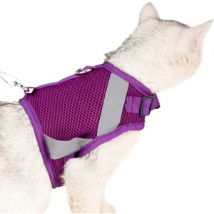 Mor Köpek Tasması S Beden Sevk Kayışlı Terletmeyen Nefes Alan Reflektörlü Paris