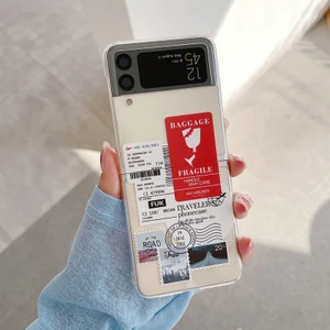 For Samsung Galaxy Z Flip 4 Damga Etiketi Cep Telefonu Kılıfları (Yurt Dışından)