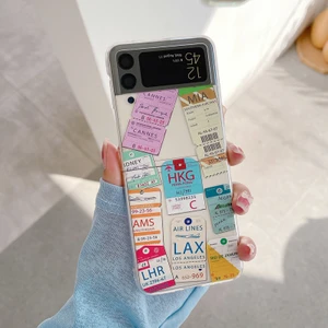 For Samsung Galaxy Z Flip 4 Damga Etiketi Cep Telefonu Kılıfları (Yurt Dışından)