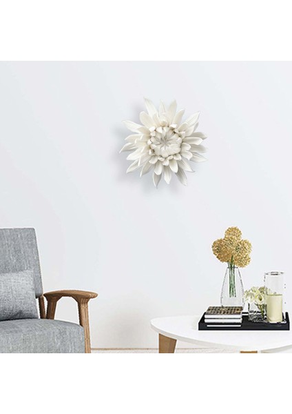 Duvar Asma 3D Seramik Çiçek Duvar Dekoru Asılı Dekor Oturma Odası Ev Daisy 8.5cm (Yurt Dışından) fiyatları