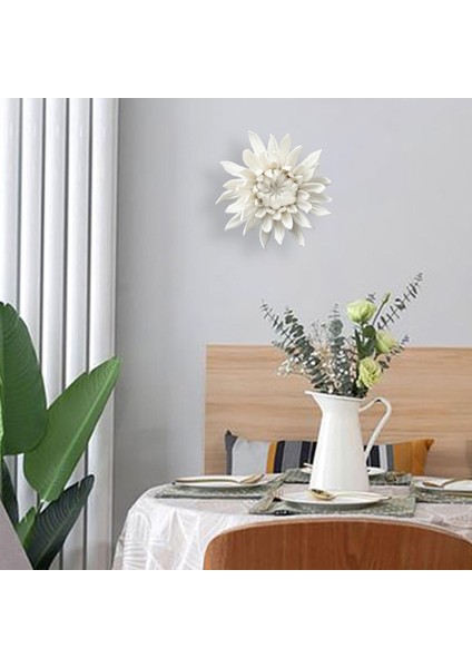 Duvar Asma 3D Seramik Çiçek Duvar Dekoru Asılı Dekor Oturma Odası Ev Daisy 8.5cm (Yurt Dışından) modelleri