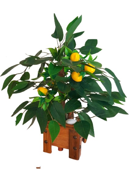 Yapay Mini Limon Ağacı 40 cm Boy Limon Ahşap Saksıda Minyatür Ağaç fiyatları