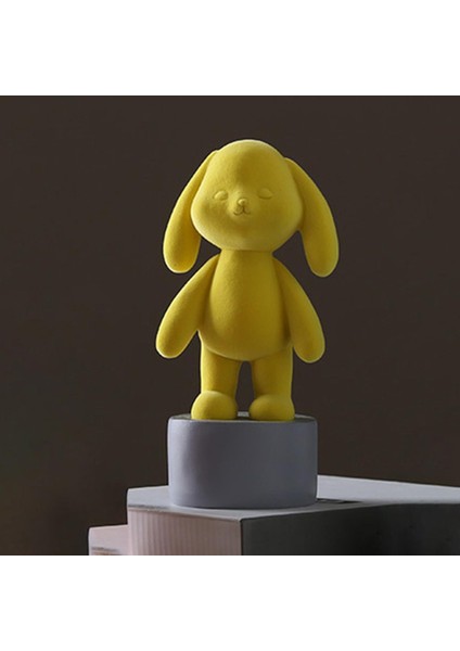Oturma Odası Masası Için Sevimli Tavşan Figürin Hayvan Heykeli Ev Dekoru Sarı Standı (Yurt Dışından) indirimleri