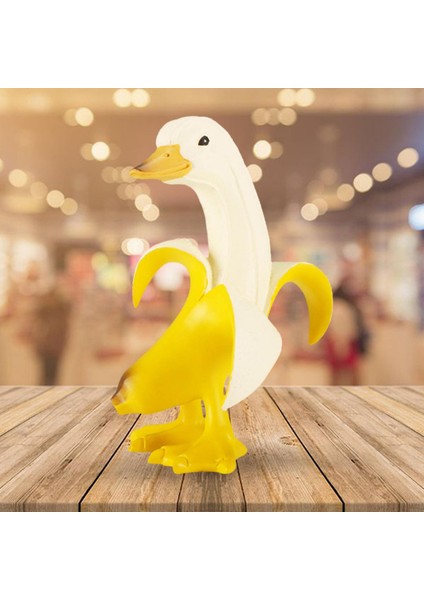 Soyulmuş Muz Ördek Heykeli Heykelcik Açık Kapalı Çim Bahçesi Dekorasyon Sarı A (Yurt Dışından) modelleri