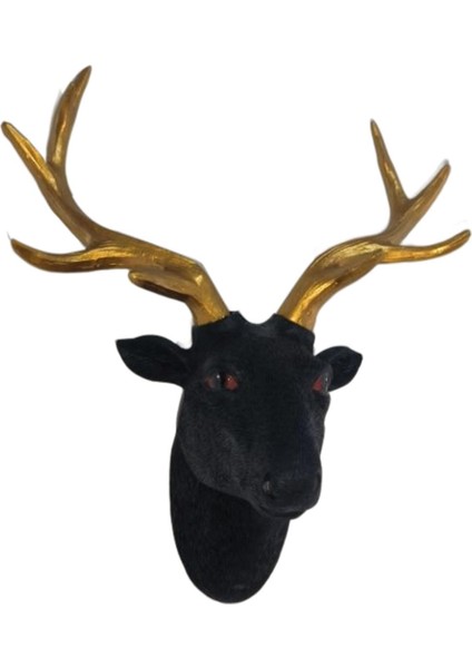 Duvara Monte Edilmiş Asılı Yenilik Başı Süs Dekorasyonu Siyah (Yurt Dışından) fiyatları