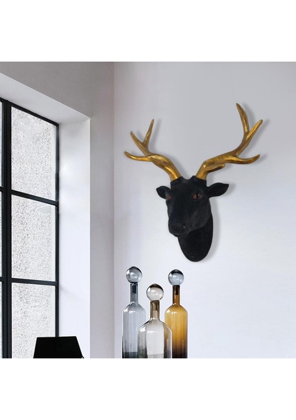 Duvara Monte Edilmiş Asılı Yenilik Başı Süs Dekorasyonu Siyah (Yurt Dışından) indirimleri