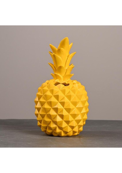 Prettyia Nordic Style Ananas Piggy Bank Dekoratif Reçine Ananas Figürinleri Sarı (Yurt Dışından)