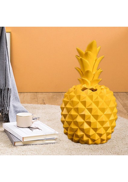 Prettyia Nordic Style Ananas Piggy Bank Dekoratif Reçine Ananas Figürinleri Sarı (Yurt Dışından) modelleri