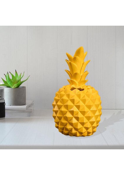 Prettyia Nordic Style Ananas Piggy Bank Dekoratif Reçine Ananas Figürinleri Sarı (Yurt Dışından) fırsatları