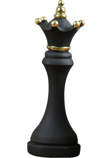 Altın Boya ile Satranç Parçaları Heykeli Uluslararası Satranç Figürinleri Masa Siyah Kraliçe Şekli (Yurt Dışından) fiyatları