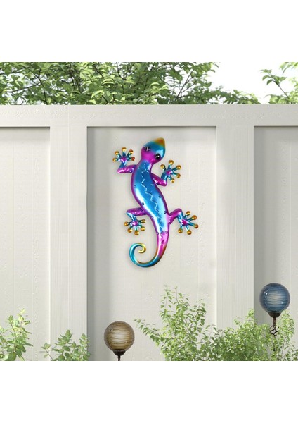 Canlı Kertenkele Duvar Dekor Asılı Heykel Veranda Çit Jecko Balkon Plakası Bleu 2## (Yurt Dışından) modelleri