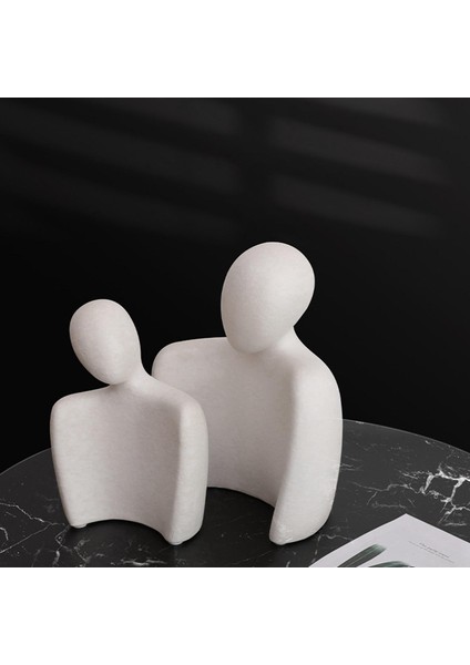 Soyut Karakter Süs Sevgilisi Figürinler Modern Çift Heykeller Dekor Gri S L (Yurt Dışından) indirimleri