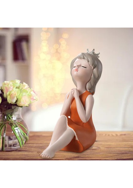 Nordic Girl Figurine Heykel Reçine Malzeme Sanat Heykeli Masaüstü B 9.5x2.5cm (Yurt Dışından) indirimleri