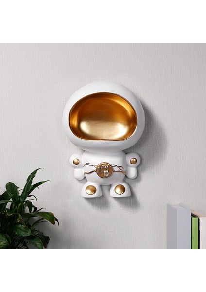 Duvara Monte Anahtar Depolama Tutucu Astronot Heykeli Heykelcik Ev Ofis Dekor (Yurt Dışından)