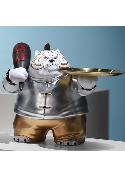 Reçine Tiger Heykel Depolama Tepsisi Ev Dekoru Giriş Gümüş Için Aksanlar (Yurt Dışından) modelleri