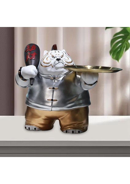 Reçine Tiger Heykel Depolama Tepsisi Ev Dekoru Giriş Gümüş Için Aksanlar (Yurt Dışından) fırsatları