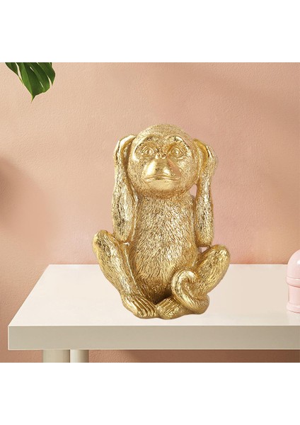 Hayvan Heykelleri El Yapımı Kötü Maymun Figüre Süsü Kötülük Duymaz (Yurt Dışından) indirimleri