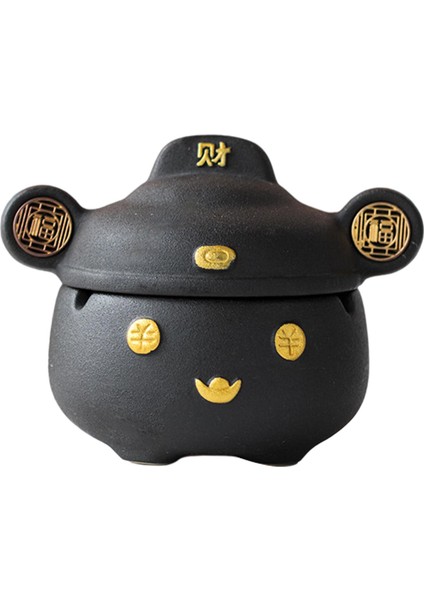Çin Servet Tanrısı Erkekler Için Kapak Feng ile Hediye Siyah (Yurt Dışından)