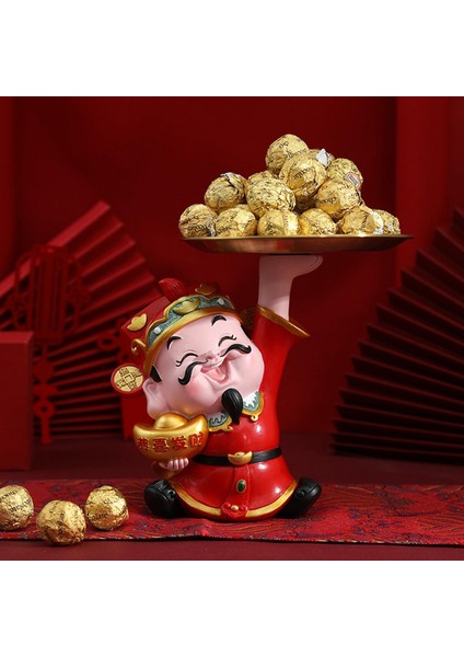 Yeni Yıl Masaüstü Ofisi Için Figürin Depolama Tepsisi Heykeli (Yurt Dışından) modelleri