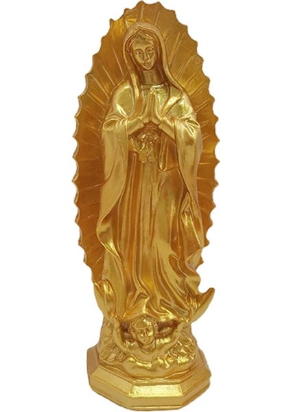 Reçine Virgin Mary Heykel Figürü Kutsanmış Anne Heykelcik Masaüstü Dekorasyon Altın (Yurt Dışından)