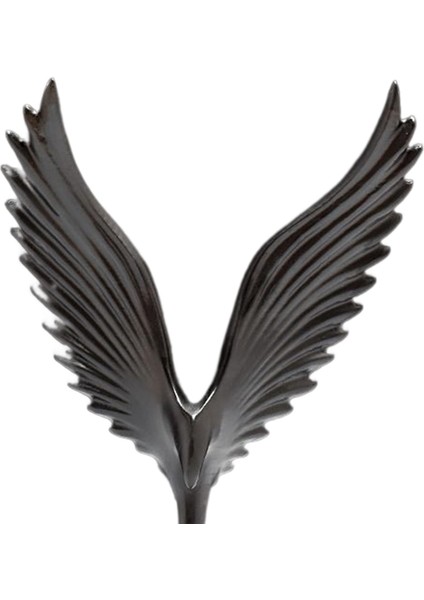 Nordic Eagle/angel Heykel Heykelcik Reçine Heykel Masaüstü Mutfak Siyah (Yurt Dışından)