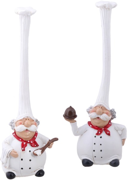 2pcs Chef Figürin Için Ülke Yazlık Mutfak Dekoru Ev Teslim Dekor Hediyesi (Yurt Dışından) fırsatları