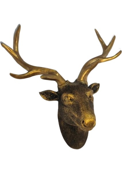 Duvara Monte Edilmiş Yenilik Başı Süslü Dekorasyon Bakır (Yurt Dışından)