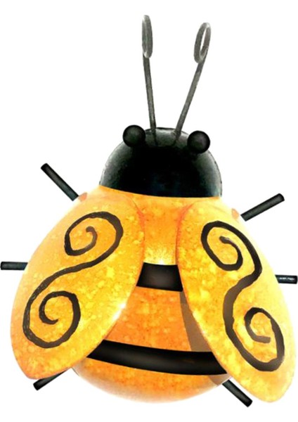 3D Metal Ladybug Süsler Asılı Duvar Heykeli Avlu Dekor Lifelike Sarı (Yurt Dışından) indirimleri