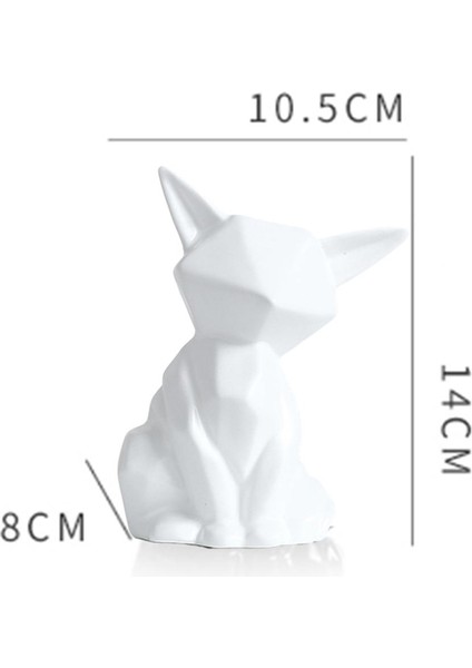 Geometrik Figürinler Süs Heykelleri Beyaz L (Yurt Dışından) fırsatları