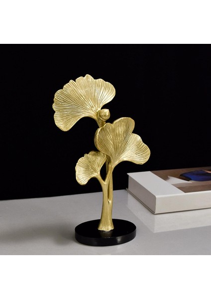 Nordic Ginkgo Biloba Süsler Ev Müdürlük Yatak Odası Dekorasyon Altın (Yurt Dışından)