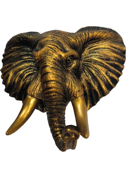 Reçine Fil Duvar Sanat Duvar Dekorasyon Duvar Montajı Süsleme Iç Mekan Açık Bronz Fil (Yurt Dışından)