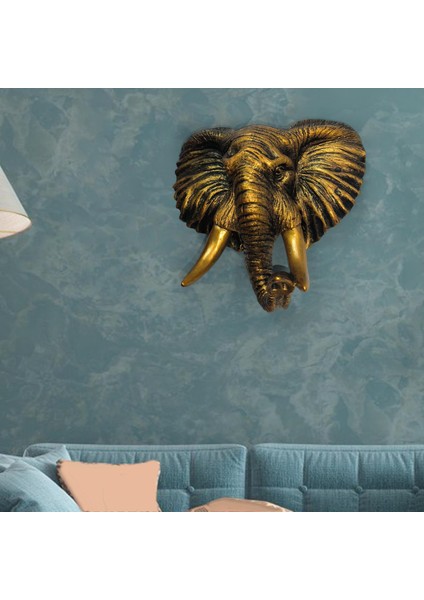 Reçine Fil Duvar Sanat Duvar Dekorasyon Duvar Montajı Süsleme Iç Mekan Açık Bronz Fil (Yurt Dışından) indirimleri
