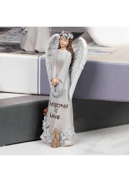 Blessing Angel Heykel Sanat Zanaatlar Için Yürüyüş Yolu Ev Ev Aksanları Tavşan Için Dekorasyonlar (Yurt Dışından) modelleri