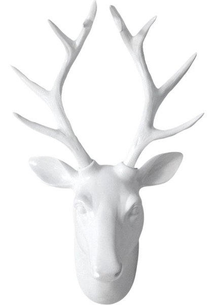 3D Geyik Head Heykel Hayvan Figürinler Antler Modern Kabine Için Modern (Yurt Dışından)