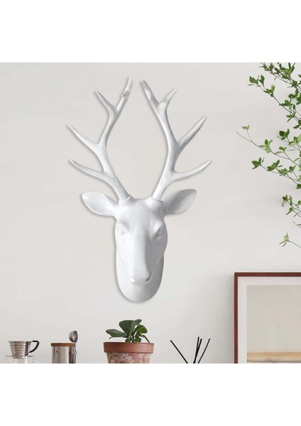 3D Geyik Head Heykel Hayvan Figürinler Antler Modern Kabine Için Modern (Yurt Dışından)