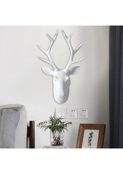 3D Geyik Head Heykel Hayvan Figürinler Antler Modern Kabine Için Modern (Yurt Dışından)