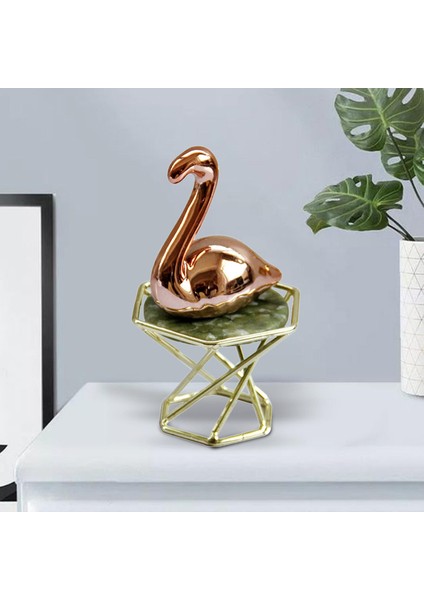 Seramik Heykel Heykel Şarap Dolabı Dekorlar Mobilyalar Hayvan Figürinler Gül Altın Flamingo (Yurt Dışından) fiyatları
