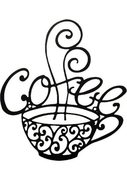 Kahve ve Plak Restoran Ev Mutfak Dekor 25X28CM (Yurt Dışından)