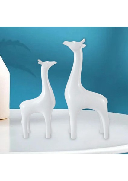 2 Adet Modern Geyik Heykel Figürinler Hayvan Feng Shui Kitaplık Ev Dekor Beyaz (Yurt Dışından) fırsatları