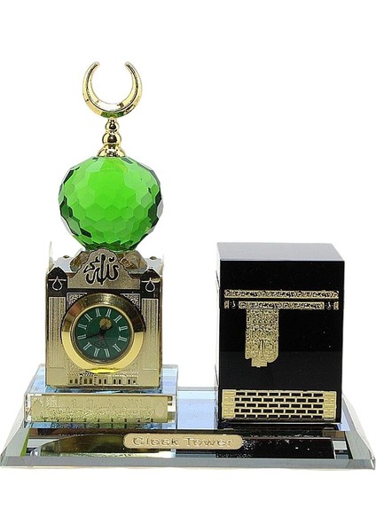 3D Müslüman Kristal Minyatür Islami Bina Figürinler Eid Masaüstü Araba (Yurt Dışından)