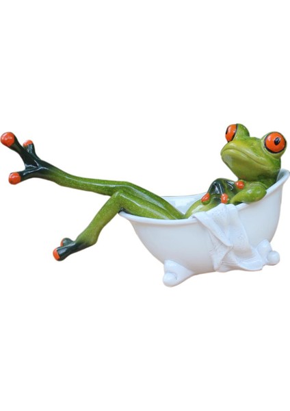 Reçine Yaratıcı 3D Kurbağa Küvet Figürin Ofis Masası Dekor Hediyesi (Yurt Dışından) fiyatları