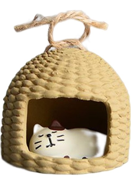 Yatak Çadırında Uyuyan Kedi Heykelcik Hayvan Minyatürleri Masaüstü Süs El Sanatları (Yurt Dışından) fiyatları