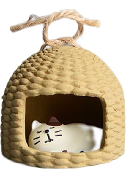 Yatak Çadırında Uyuyan Kedi Heykelcik Hayvan Minyatürleri Masaüstü Süs El Sanatları (Yurt Dışından) modelleri