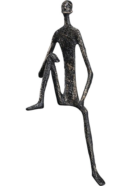 Nordic Insan Heykelcik Metal Heykeli Ev Kitaplık Masası Dekor C 9X9X28CM Için (Yurt Dışından)