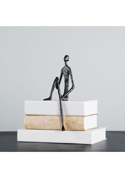 Nordic Insan Heykelcik Metal Heykeli Ev Kitaplık Masası Dekor C 9X9X28CM Için (Yurt Dışından) modelleri