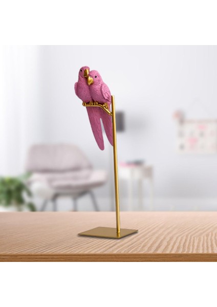 Reçine Hayvan Papağan Heykeli Heykel Figürinleri Dolap Oturma Odası Ev Pembe (Yurt Dışından) fırsatları