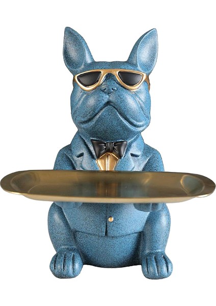 Heykel Depolama Tepsisi Ev Dekorasyon Heykeli Heykelcik Hayvan Mavisi (Yurt Dışından)